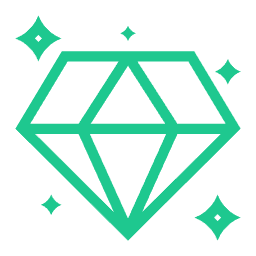 Ícone de um diamante brilhando
